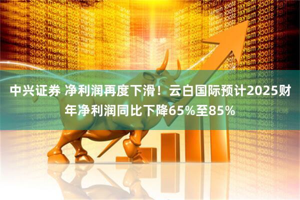 中兴证券 净利润再度下滑！云白国际预计2025财年净利润同比下降65%至85%